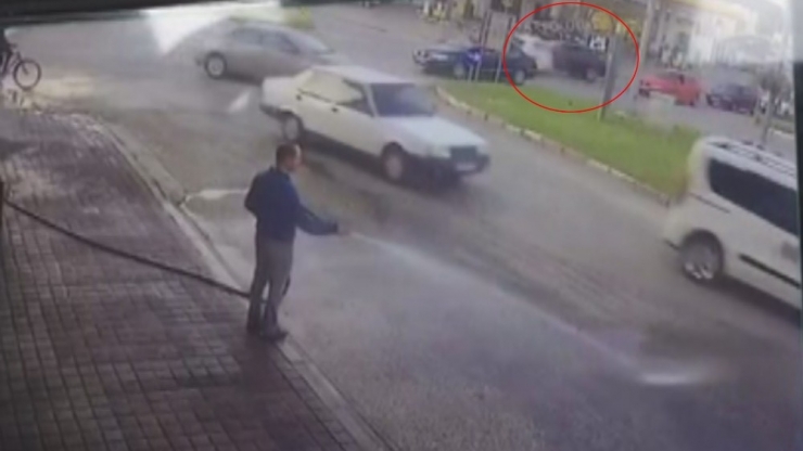 Otomobillerin Çarpışması Kamerada