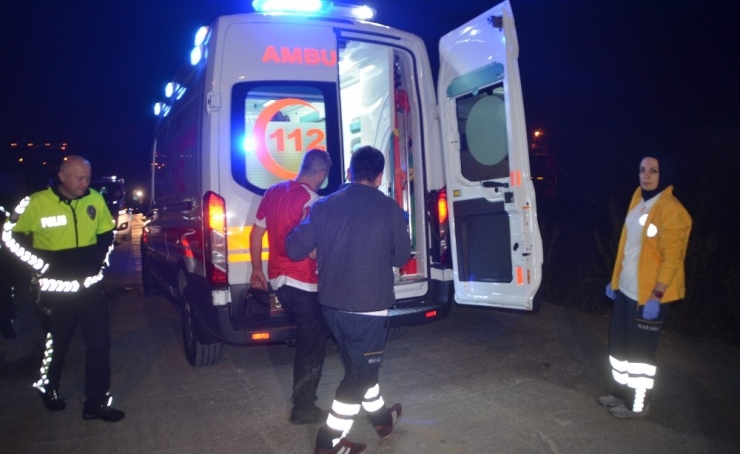 Motosikletten Düşen Şahıs Yaralandı