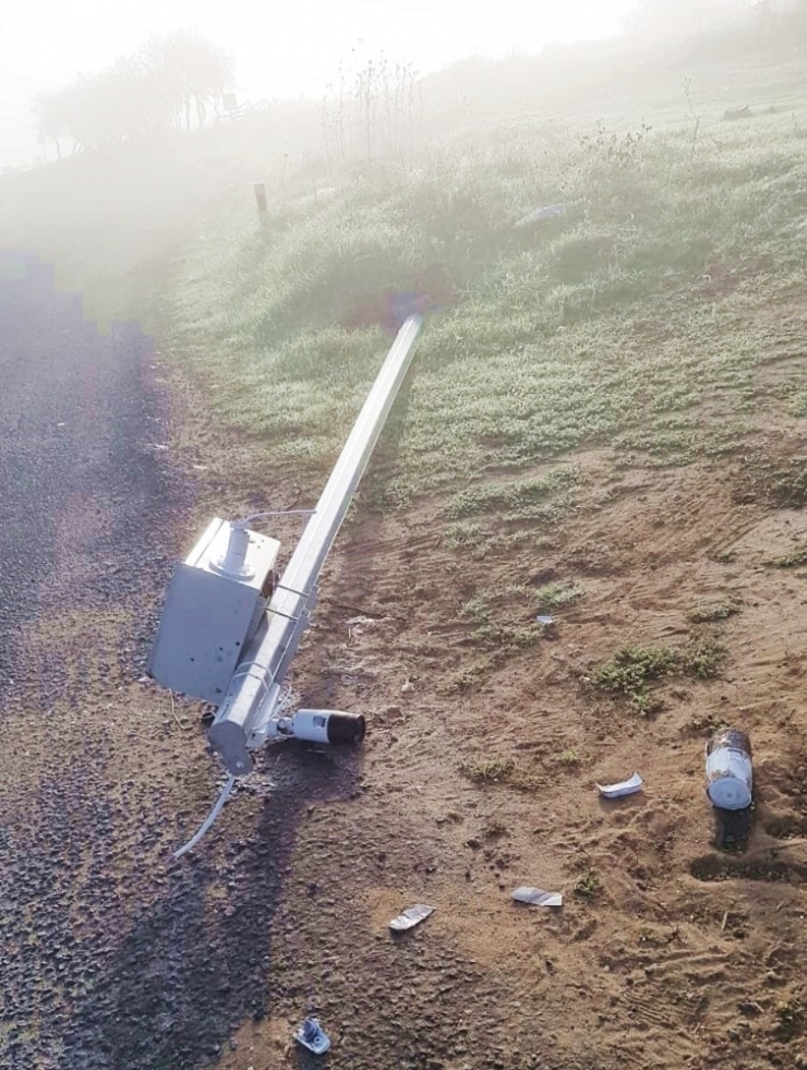 Tekirdağ’da Köy Güvenlik Kameraları Devrildi