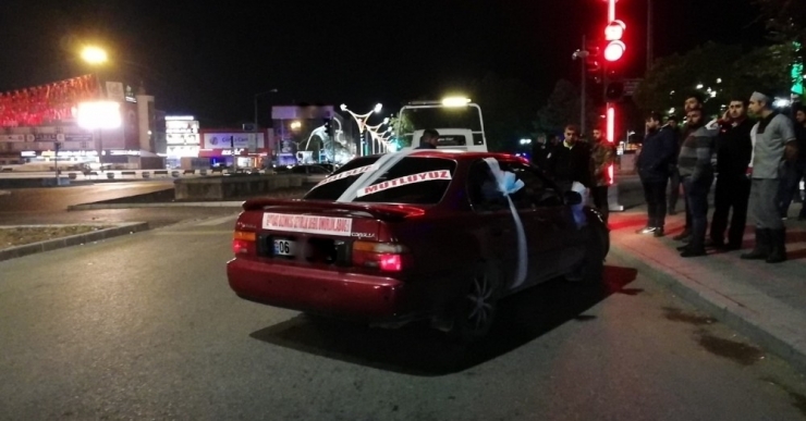 Gelin Arabasını Polisin Üzerine Süren Sürücü Gözaltına Alındı