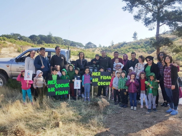 Anaokulu Öğrencileri Ağaç Dikti