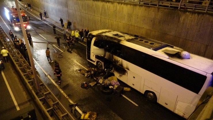 Faciadan Dönüldü: Yolcu Otobüsünde Yangın Çıktı
