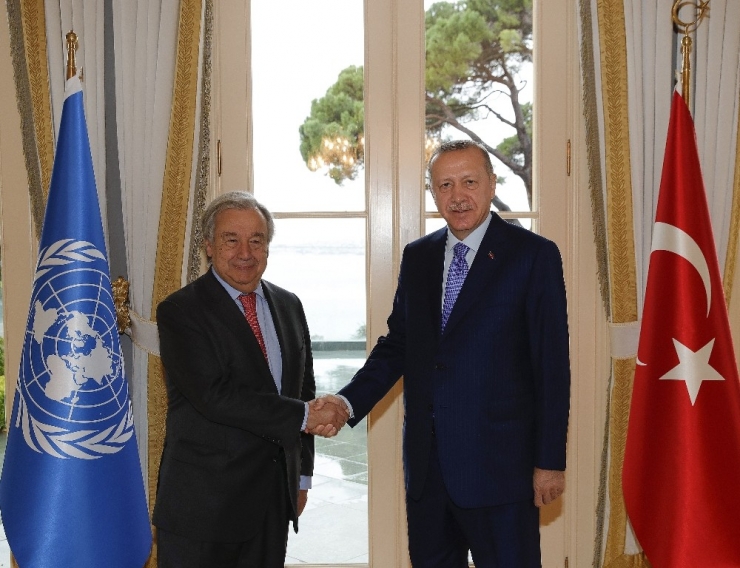 Cumhurbaşkanı Erdoğan, Bm Genel Sekreteri Guterres’i Kabul Etti