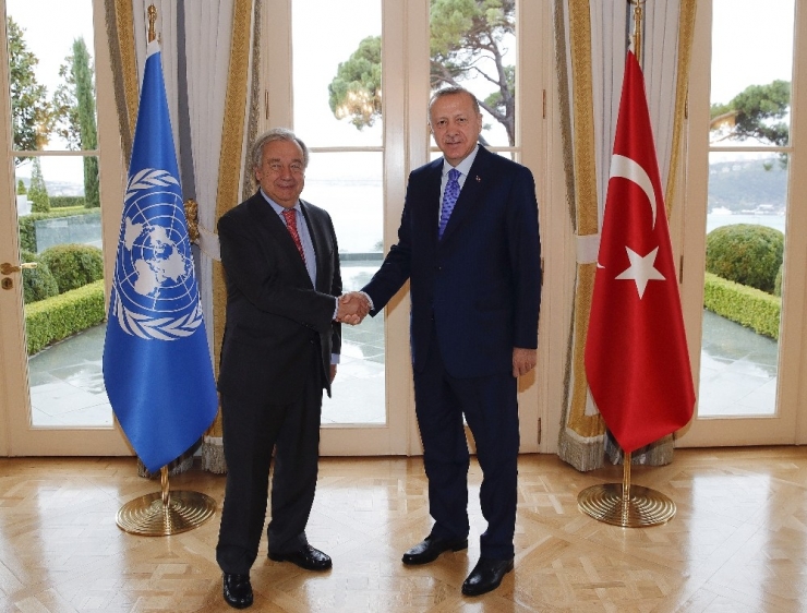 Cumhurbaşkanı Erdoğan, Bm Genel Sekreteri Guterres’i Kabul Etti