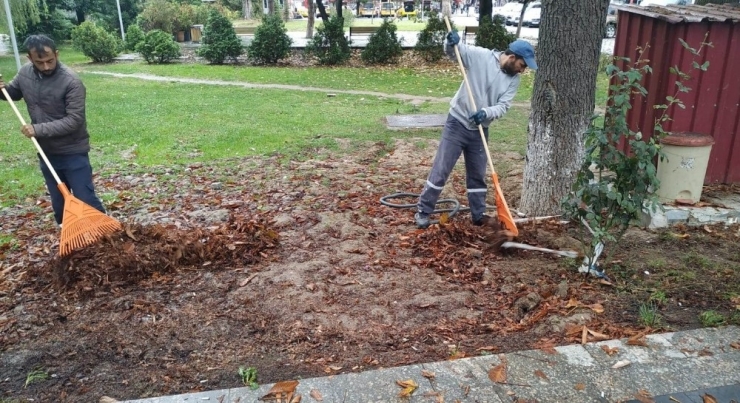 Belediye Ekipleri İnönü Parkında Temizlik Yapıldı