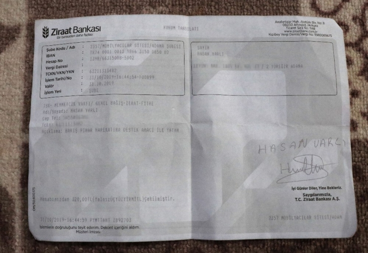 Engelli Emekli Maaşını Mehmetçik Vakfına Bağışladı