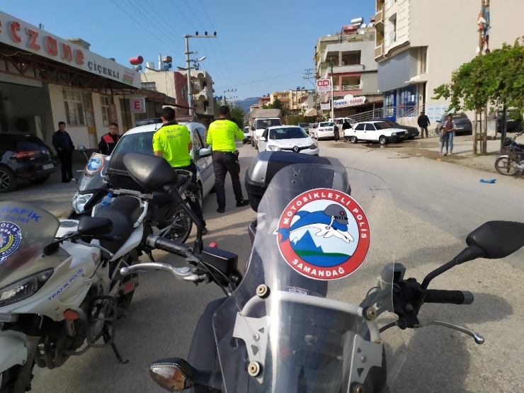 Motosiklete Çarpan Sürücü Kovalamaca Sonucu Yakalandı