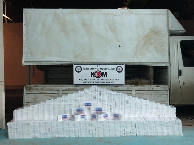 Siirt’te 16 Bin 850 Paket Kaçak Sigara Ele Geçirildi