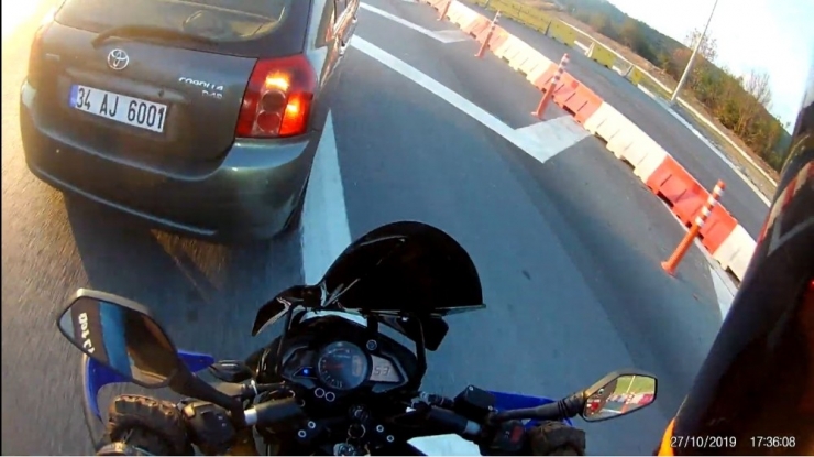 Tem Otoyolu’nda Korkutan Kaza Kamerada