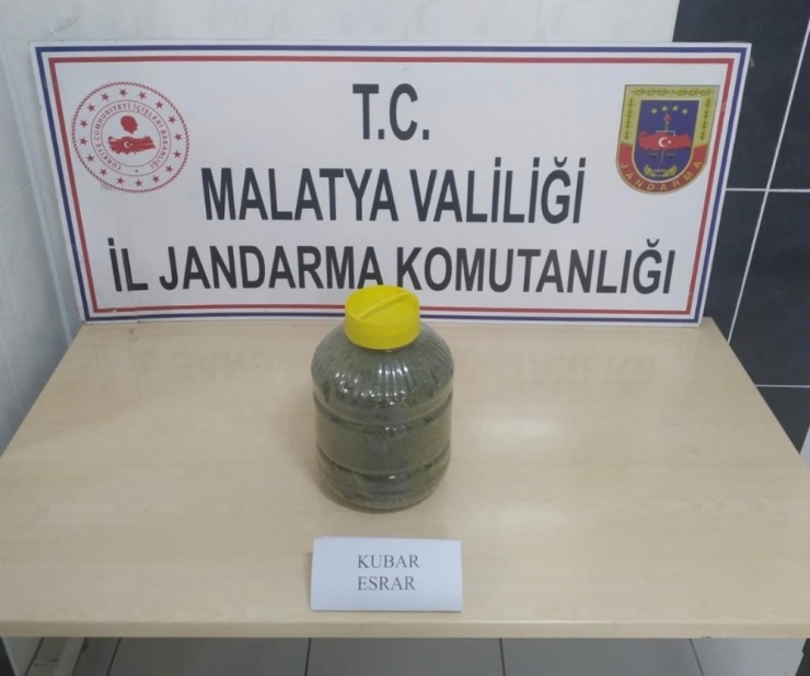 Malatya’da 1 Kilo 600 Gram Esrar Ele Geçirildi
