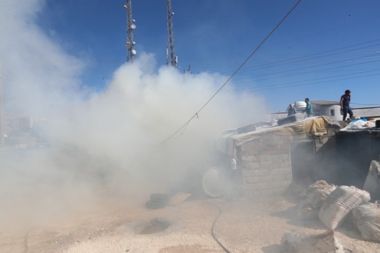 Mardin’de Ahırda Korkutan Yangın