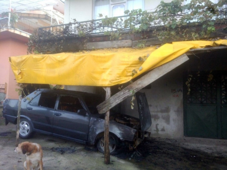 Komşusunun Aracını Kundakladı, Gözaltına Alındı
