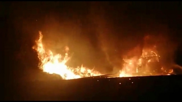 Kapıkule’de Sıvı Yakıt Yüklü Tanker Alev Alev Yandı