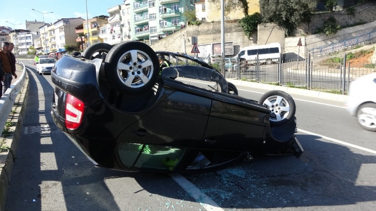Otomobil Takla Attı: 1 Yaralı