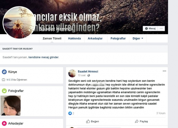 Öğretmenin Sır İntiharı