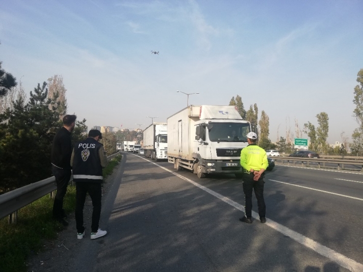 Tem Otoyolu’nda Drone Destekli Trafik Uygulaması: Ceza Yağdı