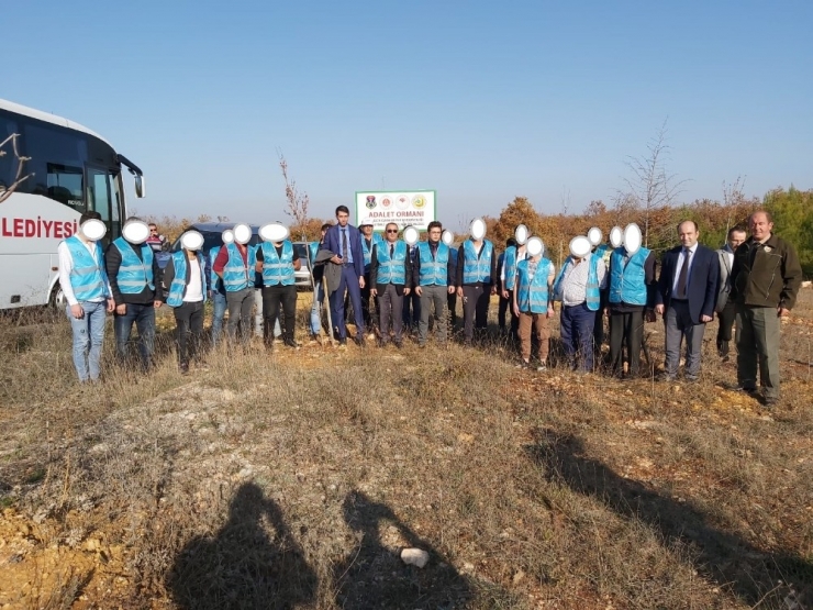 Adalet Ormanı’na Hükümlüler Tarafından 300 Fidan Dikildi