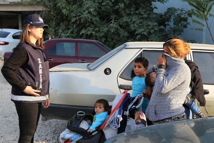 Zabıta Ekiplerinden Bebekli Dilencilere Operasyon