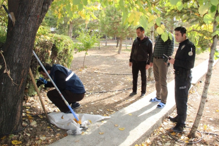 Cami Avlusunda Toprağa Gömülmüş Halde Tabanca Bulundu