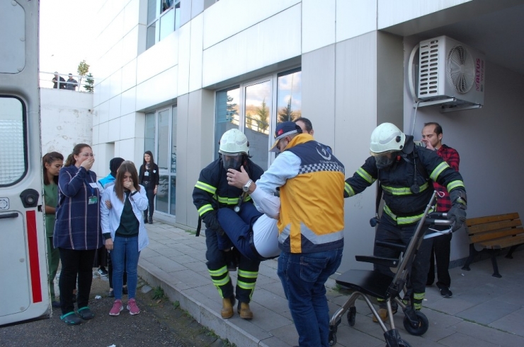 Hastanede Heyecan Dolu Tatbikat