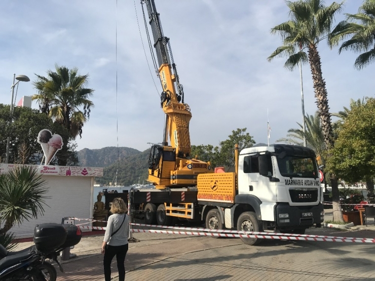 Göcek Marinada Bakım Onarım Başladı