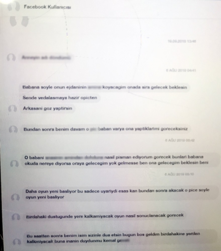 Zanlı Cinayetten Bir Gün Önce 16 Yaşındaki Çocuğa Tehdit Mesajı Atmış