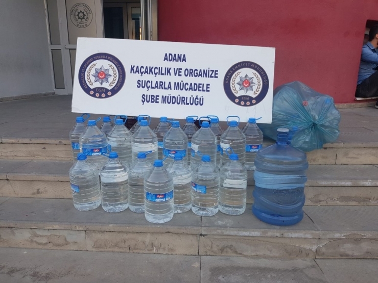 Adana’da 128 Litre Kaçak İçki Ele Geçirildi
