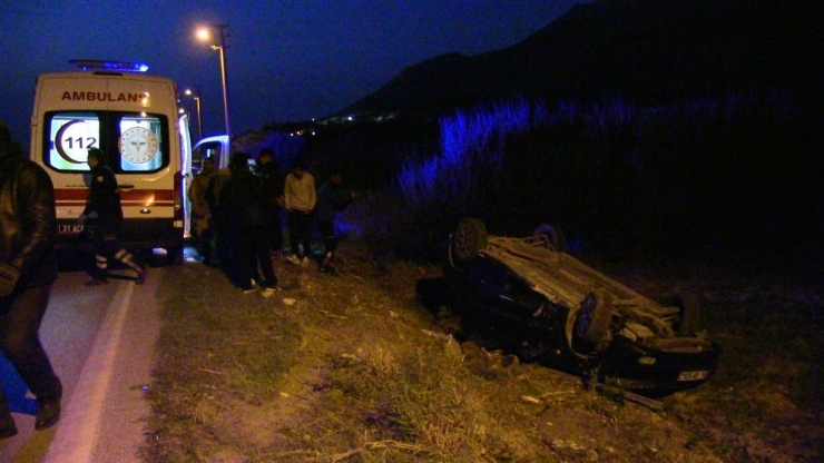 Samandağ’da Otomobil, Tarlaya Uçarak Takla Attı: 1 Yaralı