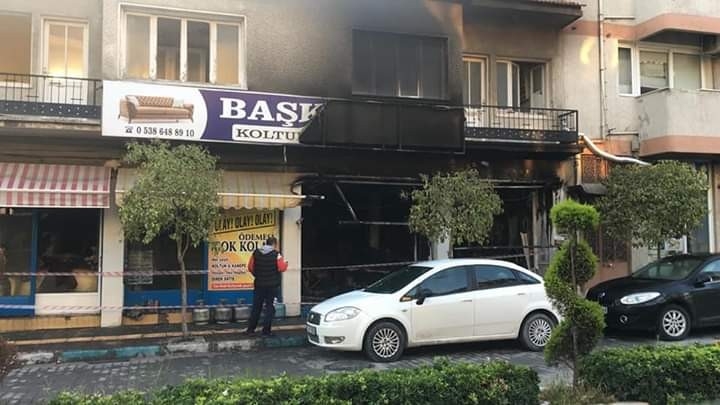 Söke’de Koltuk Tamir Atölyesinde Çıkan Yangın Korkuttu