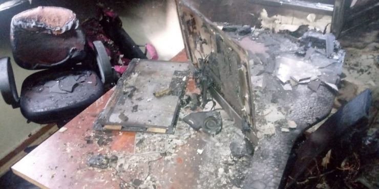 Trabzon’da Yerel Gazete Binasında Yangın