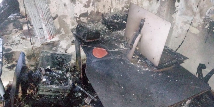 Trabzon’da Yerel Gazete Binasında Yangın