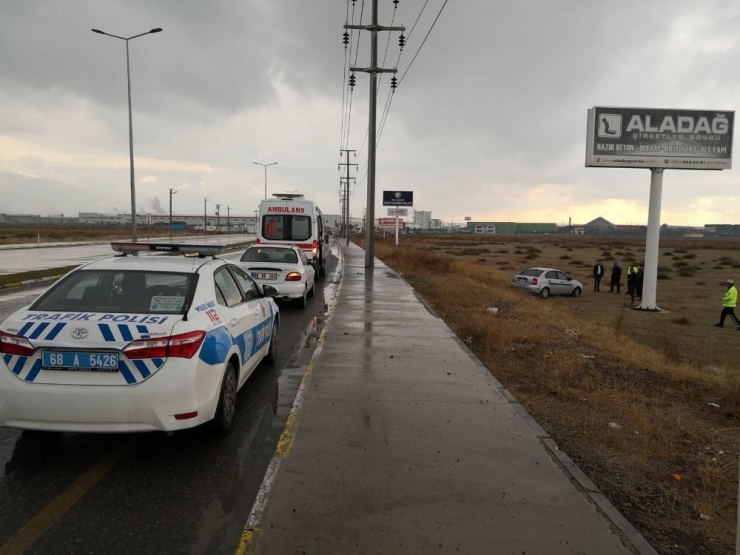 Aksaray’da Otomobil Şarampole Düştü: 1 Yaralı