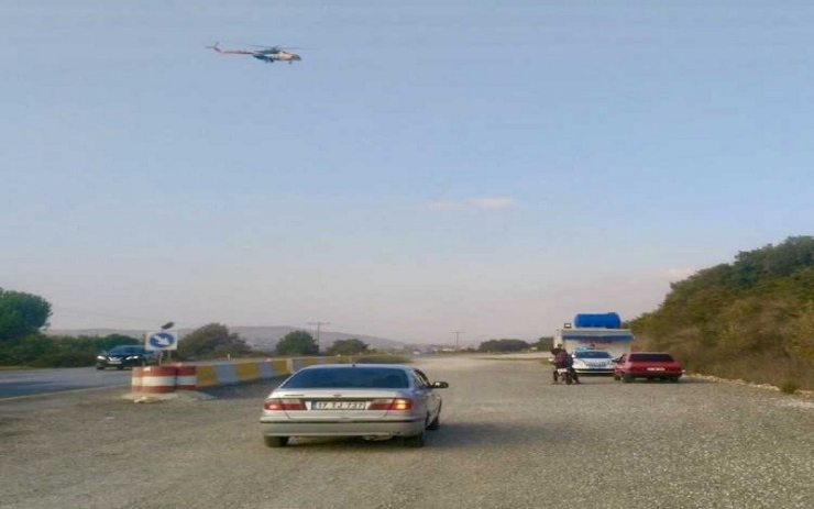 Çanakkale’de Havadan Helikopterle Trafik Denetimi