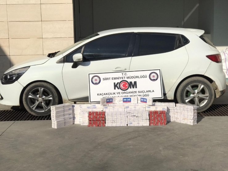 Siirt’te Bin 540 Paket Kaçak Sigara Ele Geçirildi
