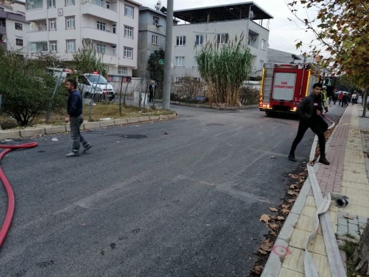 Bursa’da Panik Dolu Anlar...alevler Yükseldi, Güçlükle Kontrol Altına Alındı