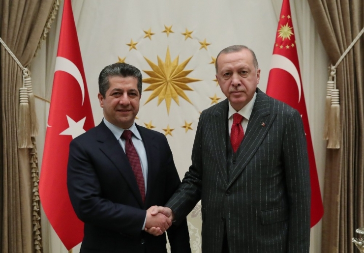 Cumhurbaşkanı Erdoğan, Mesrur Barzani’yi Kabul Etti