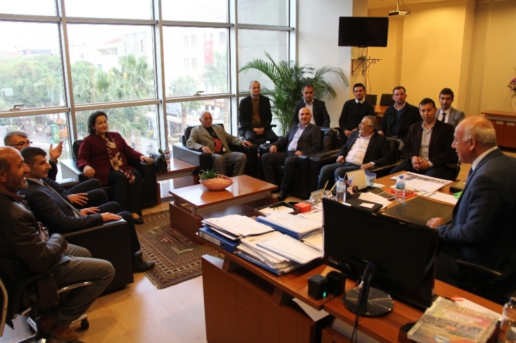 Söke Mhp’nin Yeni Yönetiminden Başkan Tuncel’e Ziyaret