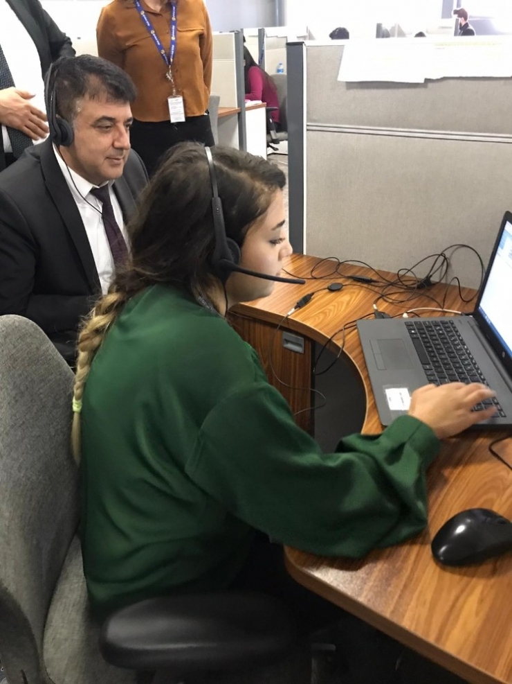 Müdür Sünnetçioğlu’ndan Çağrı Merkezine Ziyaret