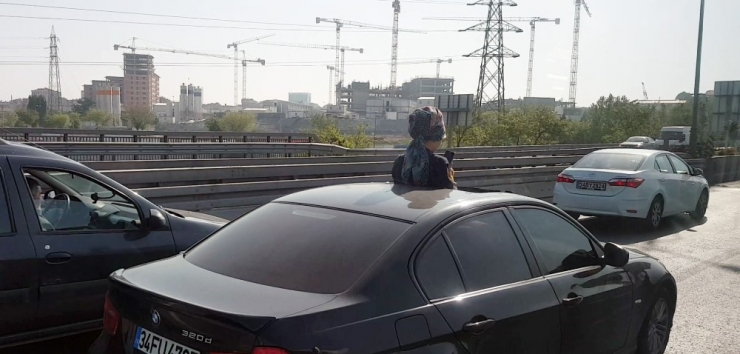 Bayrampaşa’da Trafikte İlginç Görüntü