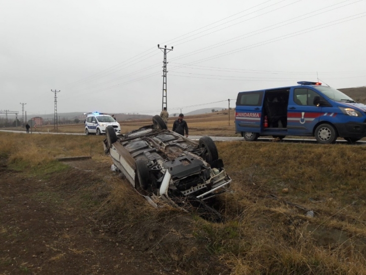 Otomobil Takla Attı: 1 Yaralı