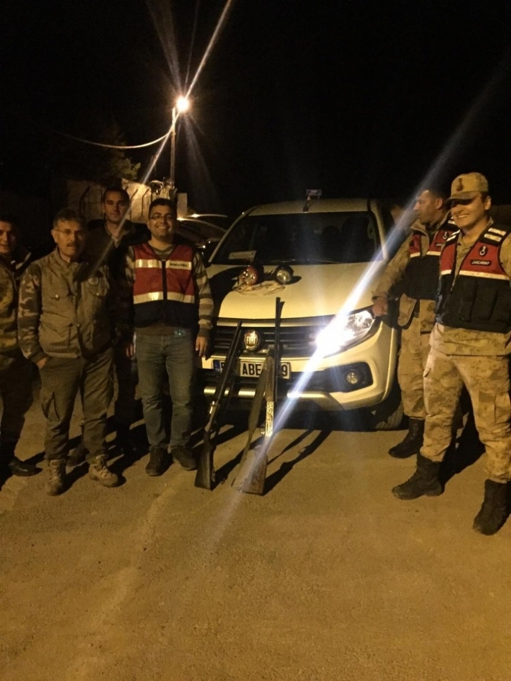 Projektörle Kaçak Ava Ceza Yağdı