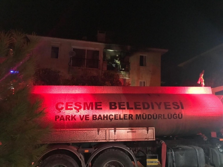 Çeşme’de Korkutan Yangın