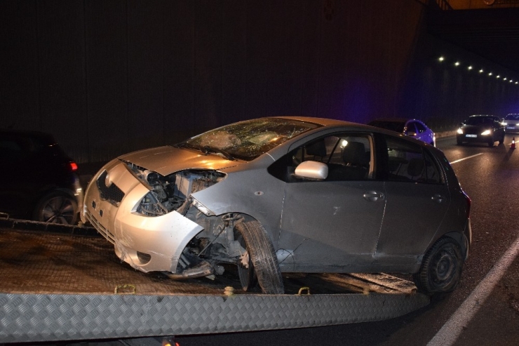 Ağaçları Devirip Karşı Şeride Geçti: 1 Yaralı