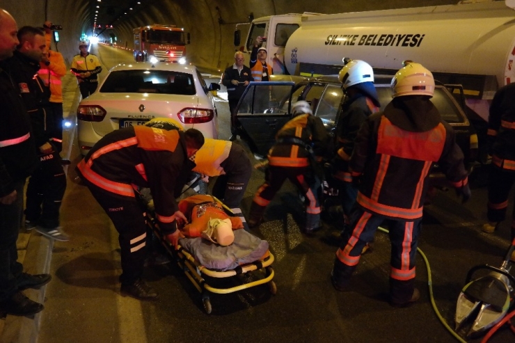 Boğsak Tüneli’nde Nefes Kesen Tatbikat