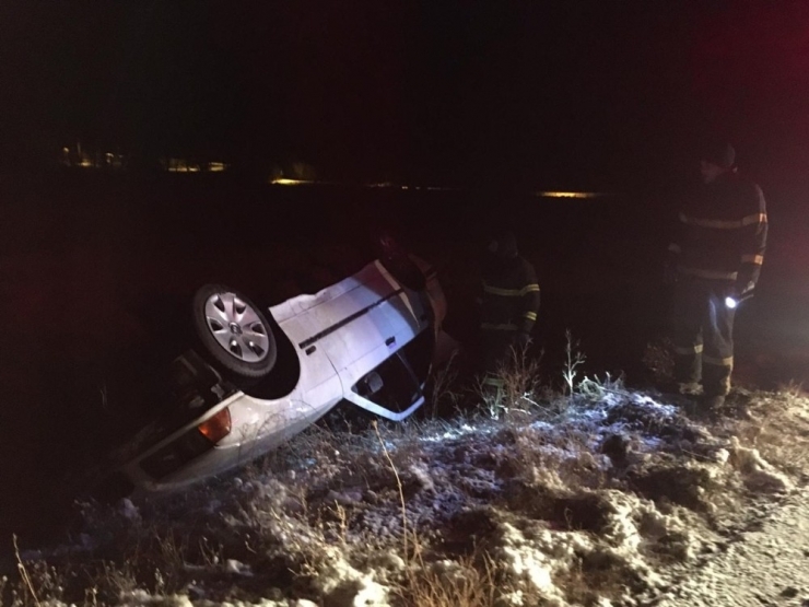 Buzlanma Kazaya Neden Oldu: 1 Yaralı