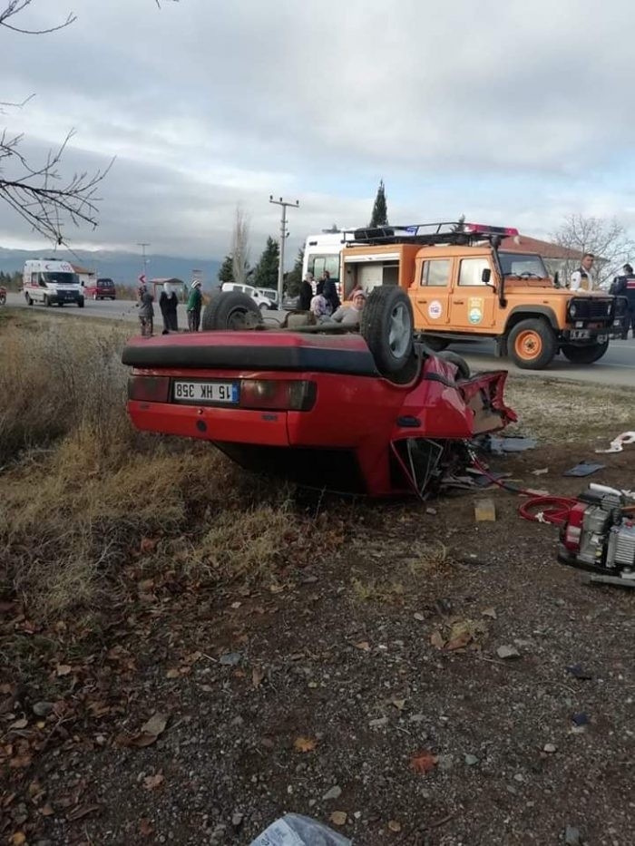 Burdur’da Trafik Kazası: 1 Ölü, 4 Yaralı