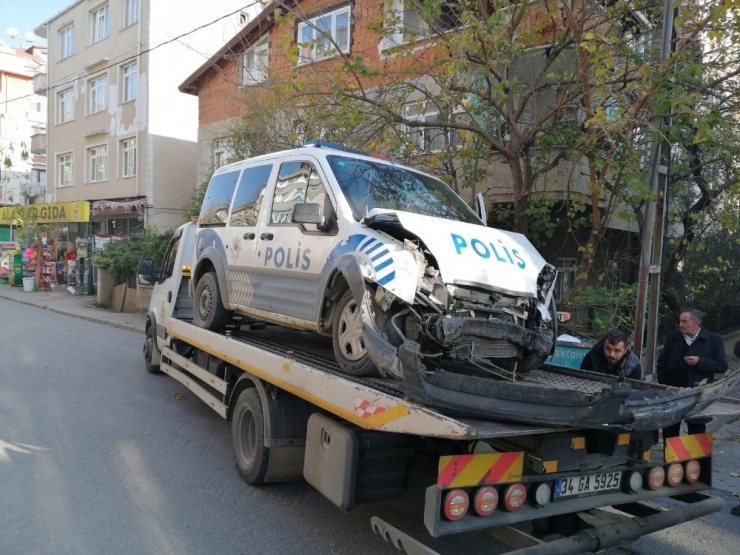 Dur İhtarına Uymayan Aracı Kovalayan Polis Otosu Kaza Yaptı: 1 Polis Yaralı