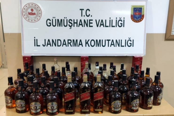 Gümüşhane’de 46 Şişe Kaçak Ve Sahte Alkol Ele Geçirildi
