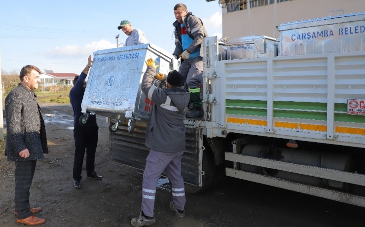 Çarşamba Belediyesinden Her Mahalleye Çöp Konteyneri