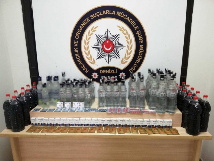 Denizli’de Kaçak Ve Sahte Alkol Operasyonu: 3 Gözaltı